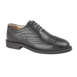 Grafters Mens Art Leather Brogues / Black